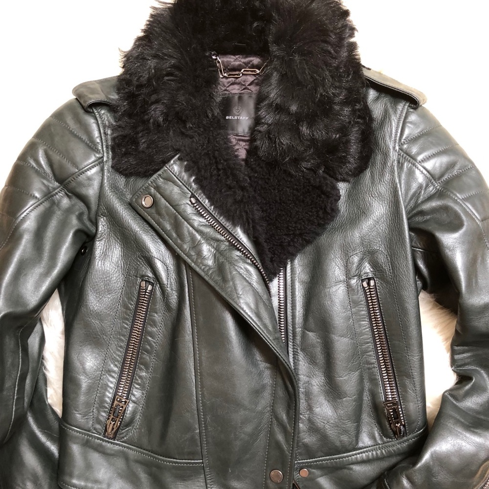 Belstaff motor cycle jacket with shearling